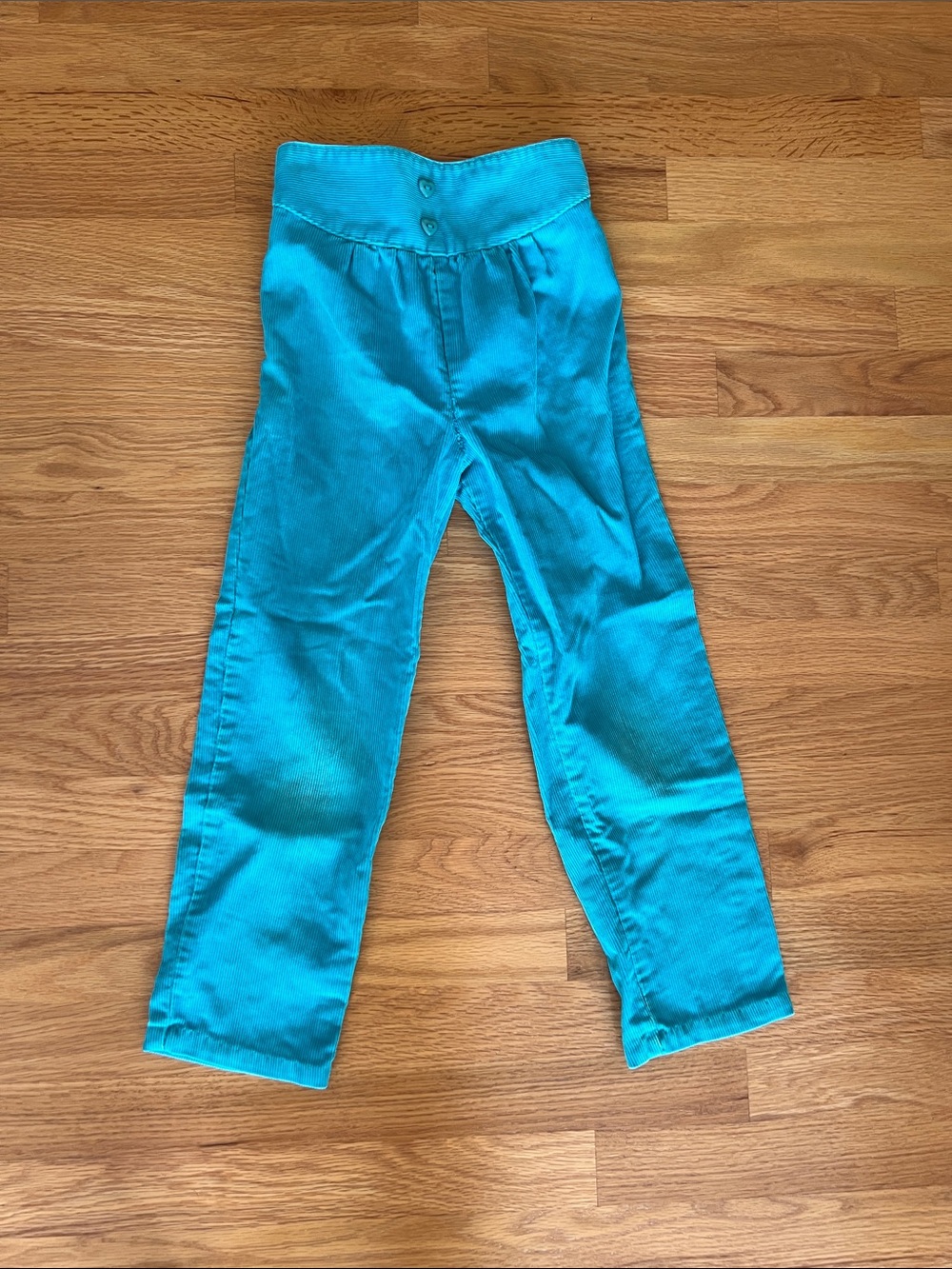 Vintage girls Teal Corduroy Pants 6x